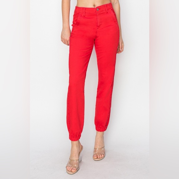 RISEN Full Size High Waisted Jogger Jeans - Picture 6 of 7